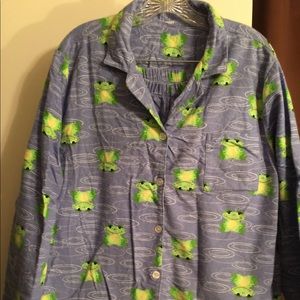 Frog flannel pj’s